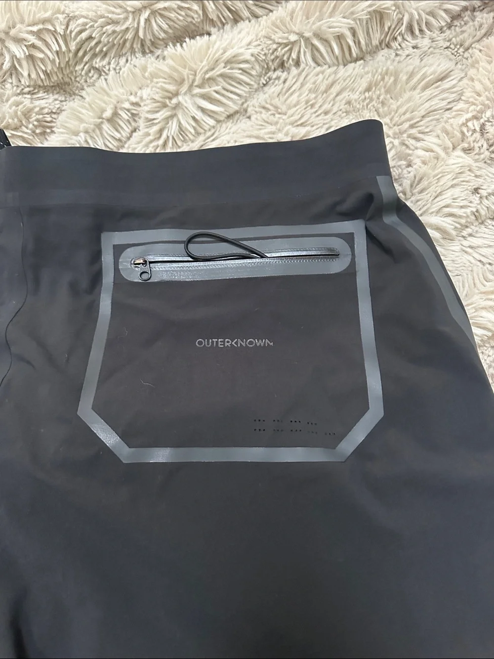 Outerknown Men's Black Boardshorts with Subtle Reflective Trim